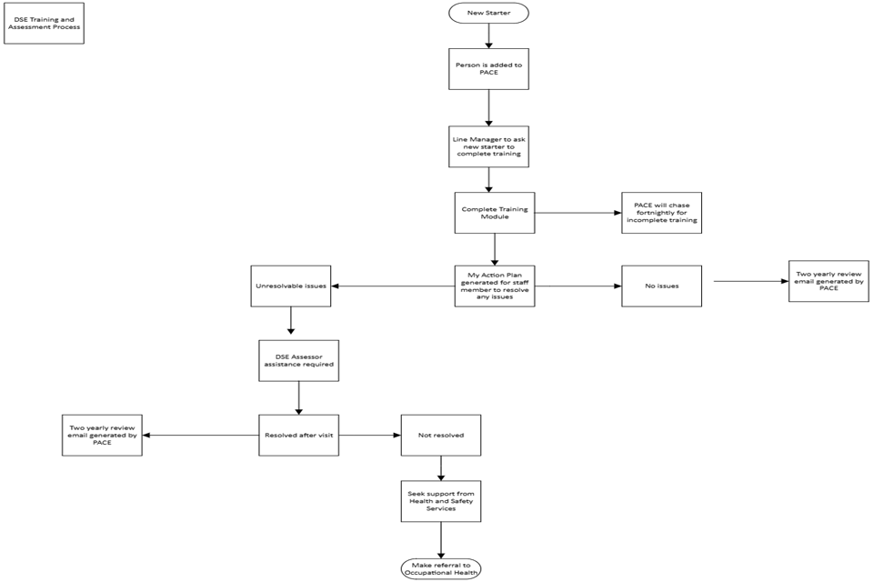 a flow chart showing the DSE process